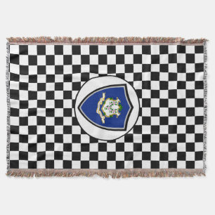 Connecticut flag throw blanket