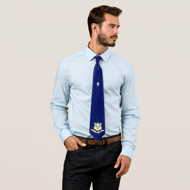 Connecticut flag tie (In Situ)