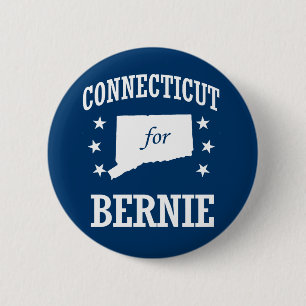 CONNECTICUT FOR BERNIE SANDERS 2 INCH ROUND BUTTON