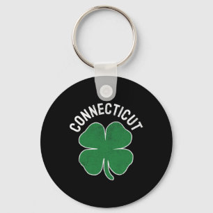 Connecticut Gift St. Patrick's Day Shamrock Irish- Keychain