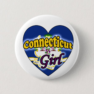 Connecticut Girl 2 Inch Round Button