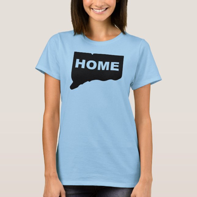Connecticut Home Away From State T-Shirt Tees (Front)