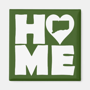 Connecticut Home Heart State Fridge Magnet