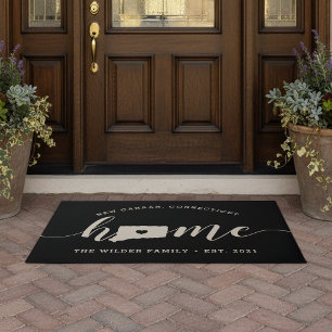 Connecticut Home State Personalized Doormat