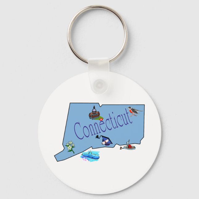 Connecticut Keychain (Front)