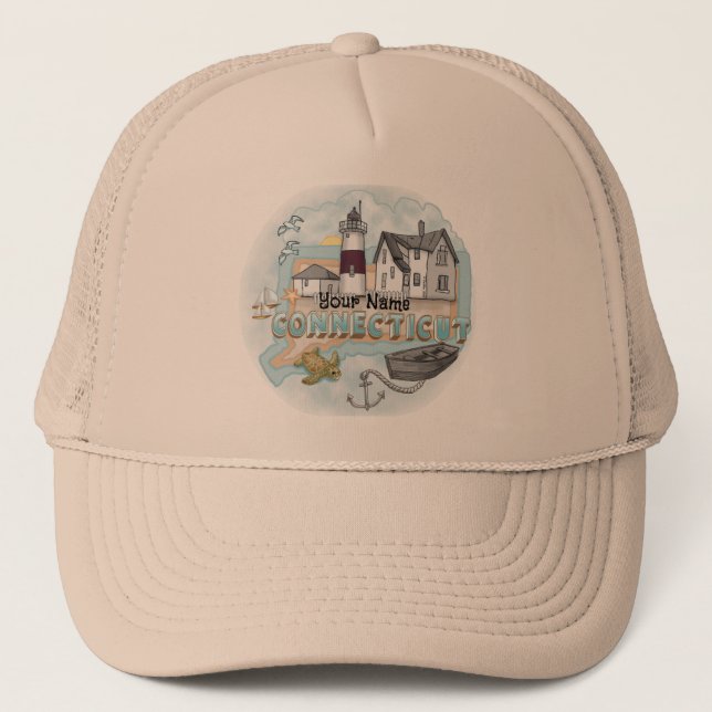 Connecticut Lighthouse  Trucker Hat (Front)