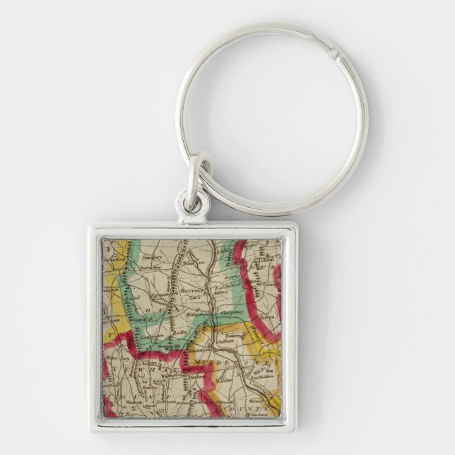 Connecticut Map Keychain (Front)