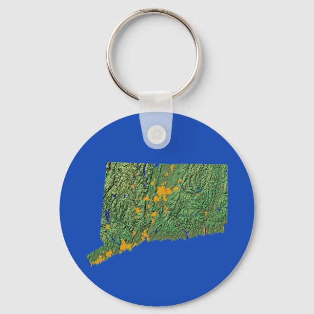 Connecticut Map Keychain (Front)