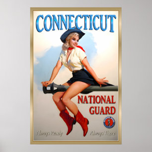 CONNECTICUT National Guard Marilyn Monroe Pin U Poster