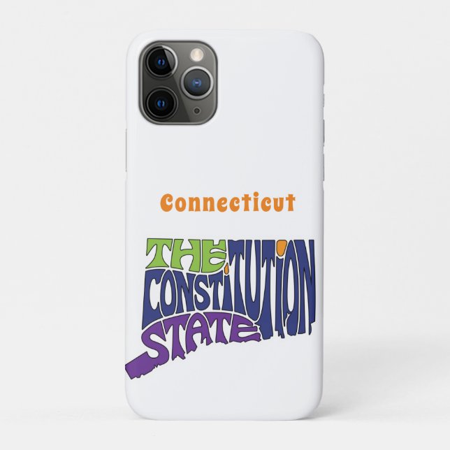 Connecticut Nickname Word Art Case-Mate iPhone Case (Back)