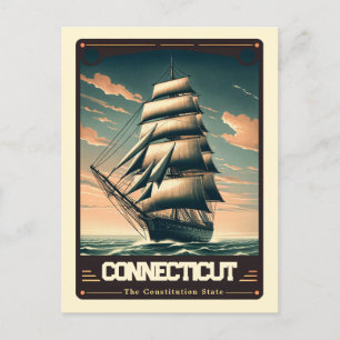 Connecticut   Patriotic Spirit Vintage Postcard