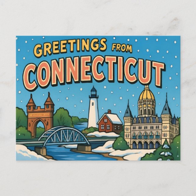 CONNECTICUT Postcard (Front)