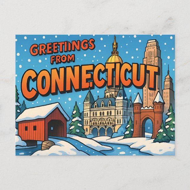 CONNECTICUT Postcard (Front)