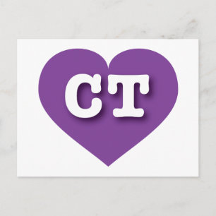 Connecticut Purple Heart - I love CT Postcard