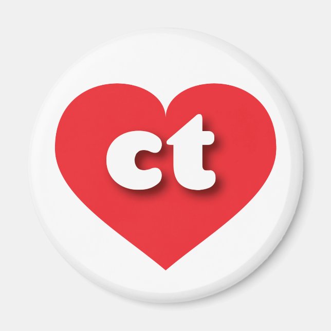 Connecticut red heart - I love ct Magnet (Front)