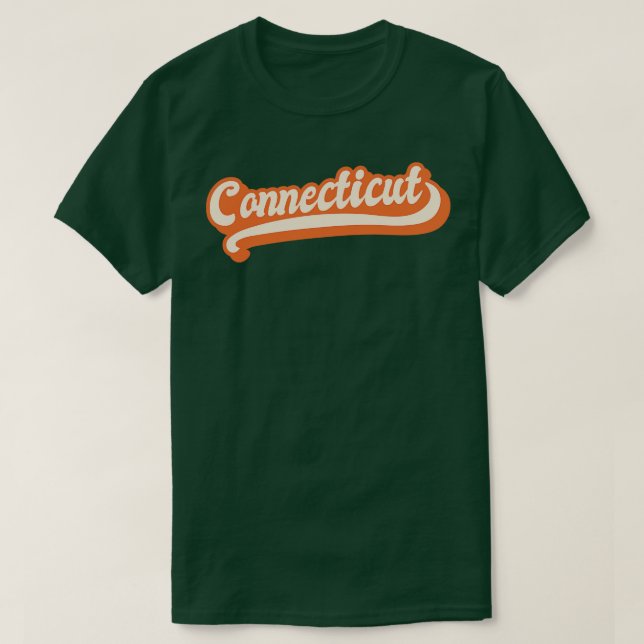 Connecticut Retro 1 T-Shirt (Design Front)