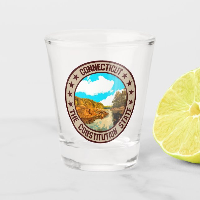 Connecticut                                        shot glass (Front)
