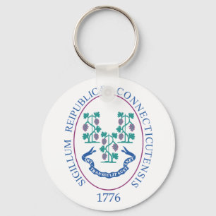 Connecticut sign keychain