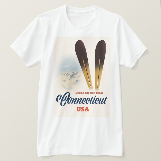 Connecticut ski T-Shirt (Design Front)