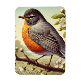 Connecticut State Bird American Robin Magnet