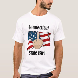 Connecticut state bird t-shirt middle finger flag