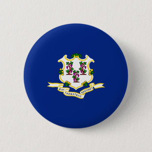 Connecticut State Flag Design 2 Inch Round Button