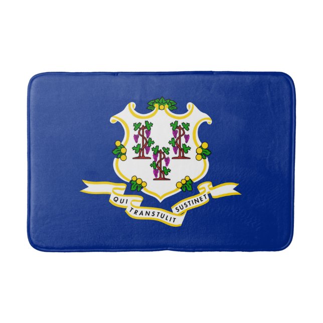 Connecticut State Flag Design Bath Mat (Front)