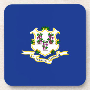 Connecticut State Flag Design Coaster