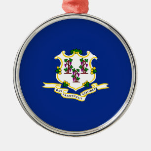 Connecticut State Flag Design Decor Metal Ornament