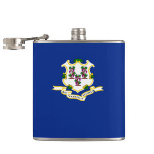 Connecticut State Flag Design Hip Flask