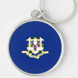 Connecticut State Flag Design Keychain