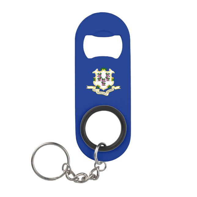 Connecticut State Flag Design Mini Bottle Opener (Front)