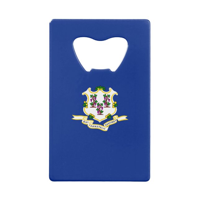 Connecticut State Flag Design Wallet Bottle Opener (Front)