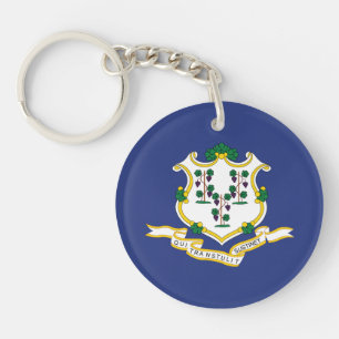 Connecticut State Flag Keychain