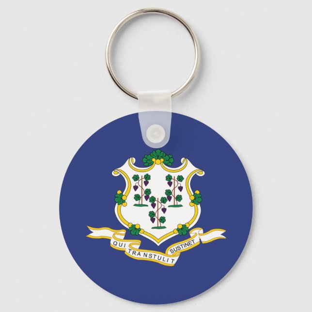 Connecticut State Flag Keychain (Front)