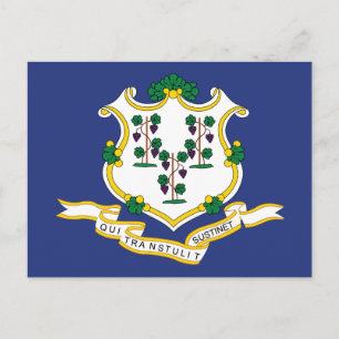 Connecticut State Flag Postcard