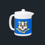 Connecticut State Flag Teapot<br><div class="desc">Elevate your tea time with a touch of Connecticut pride using our exclusive teapot featuring the flag of Connecticut! Crafted with meticulous attention to detail, this teapot is more than just a functional kitchen item; it’s a celebration of Connecticut's heritage and cultural pride. The elegant design prominently showcases the iconic...</div>
