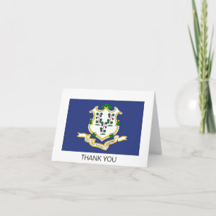 Connecticut State Flag Thank You Card