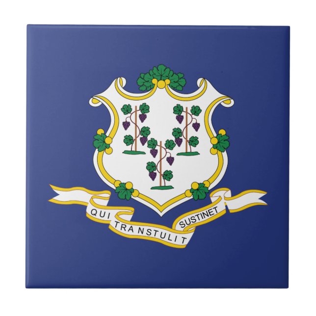 Connecticut State Flag Tile (Front)