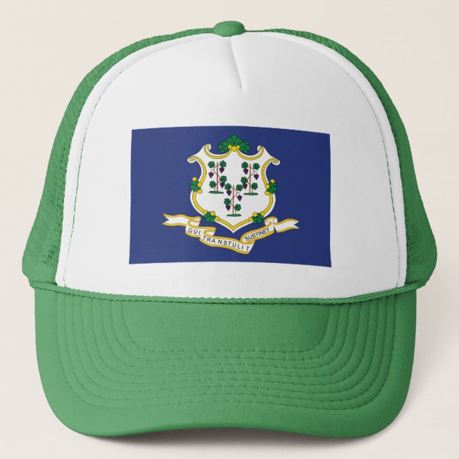 Connecticut State Flag Trucker Hat (Front)