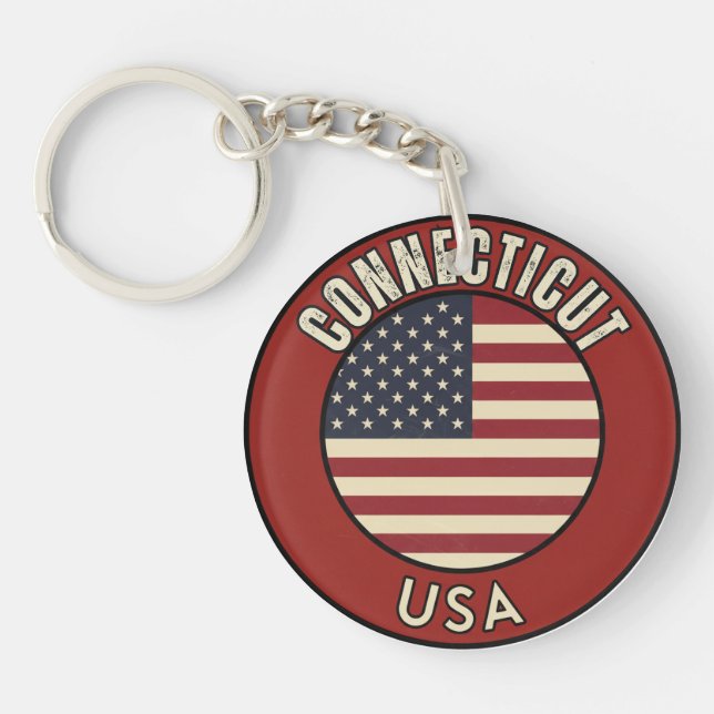 Connecticut State Keychain (Front)