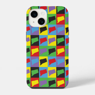Connecticut State Pop Art Pattern iPhone 14 Case