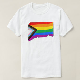 Connecticut State Pride LGBTQ Progress Pride T-Shirt
