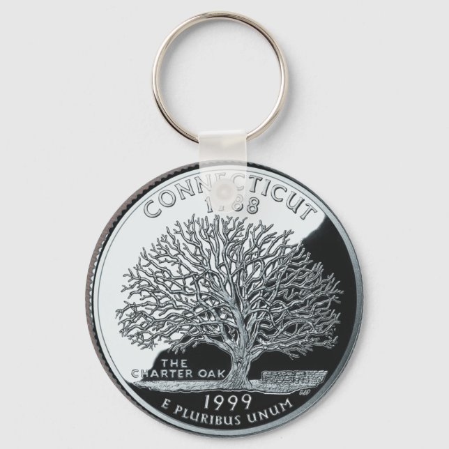 Connecticut State Quarter Keychain (Front)