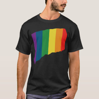 Connecticut State Rainbow T-Shirt