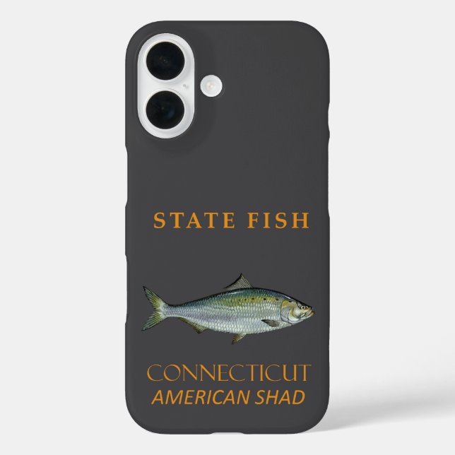 Connecticut Territory Fish The American Shad Case-Mate iPhone Case (Back)