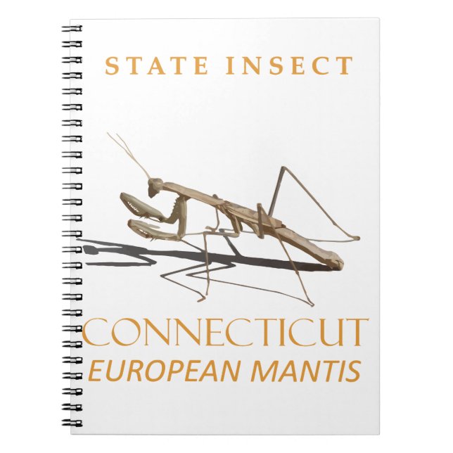 Connecticut Territory Insect Mantis religiosa Notebook (Front)