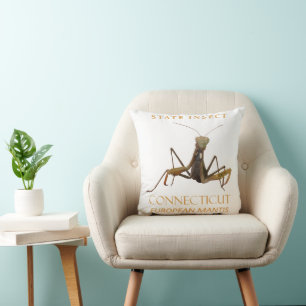 Connecticut Territory Insect The European Mantis Throw Pillow