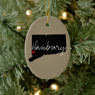 Connecticut Town Ceramic Ornament