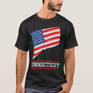 Connecticut US Flag - US State Connecticut Souveni T-Shirt